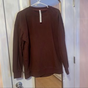 Lululemon perfectly oversized crew brown earth